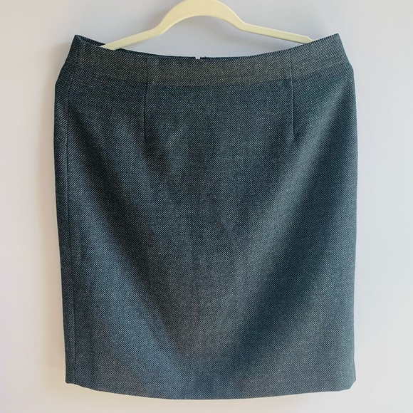 Banana Republic Grey Skirt Tweed Pencil Classci Office Wool Blend Capsule 10 - Picture 6 of 6